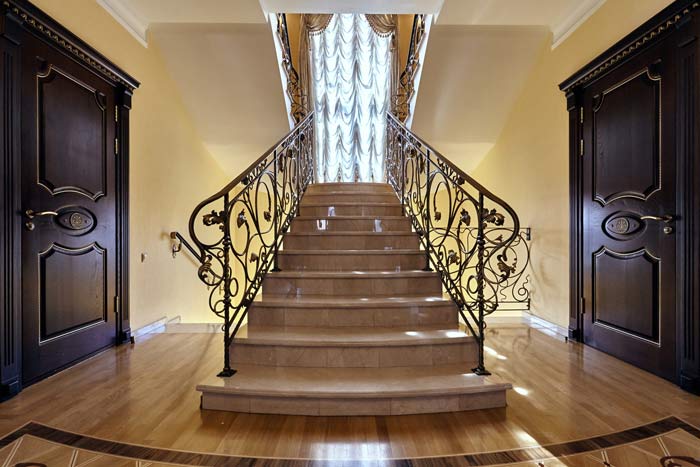 Ornamental Wrought Iron Staircase Railing - Orange County, CA